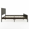 Martha Stewart Corbin King Size Solid Wood Platform Bed w/Wooden Headboard and Footboard, Dark Brown MG-090026-K-DKBRN-MS